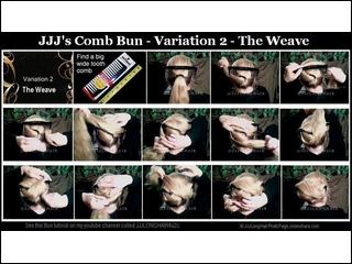 comb bun variation 2 weave
