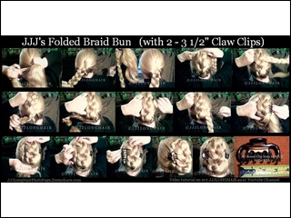 Folded braid Bun 16 pic stills