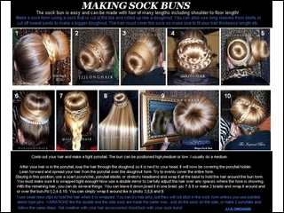 Sock bun styles and directions