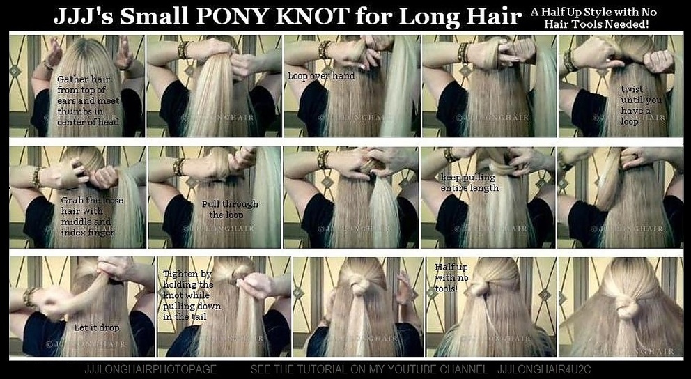 pony knot half up